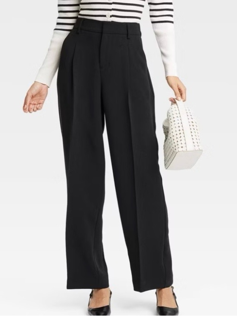 NWT A New Day Black Signature Crepe Essential Trouser Size 4 - Picture 1 of 9